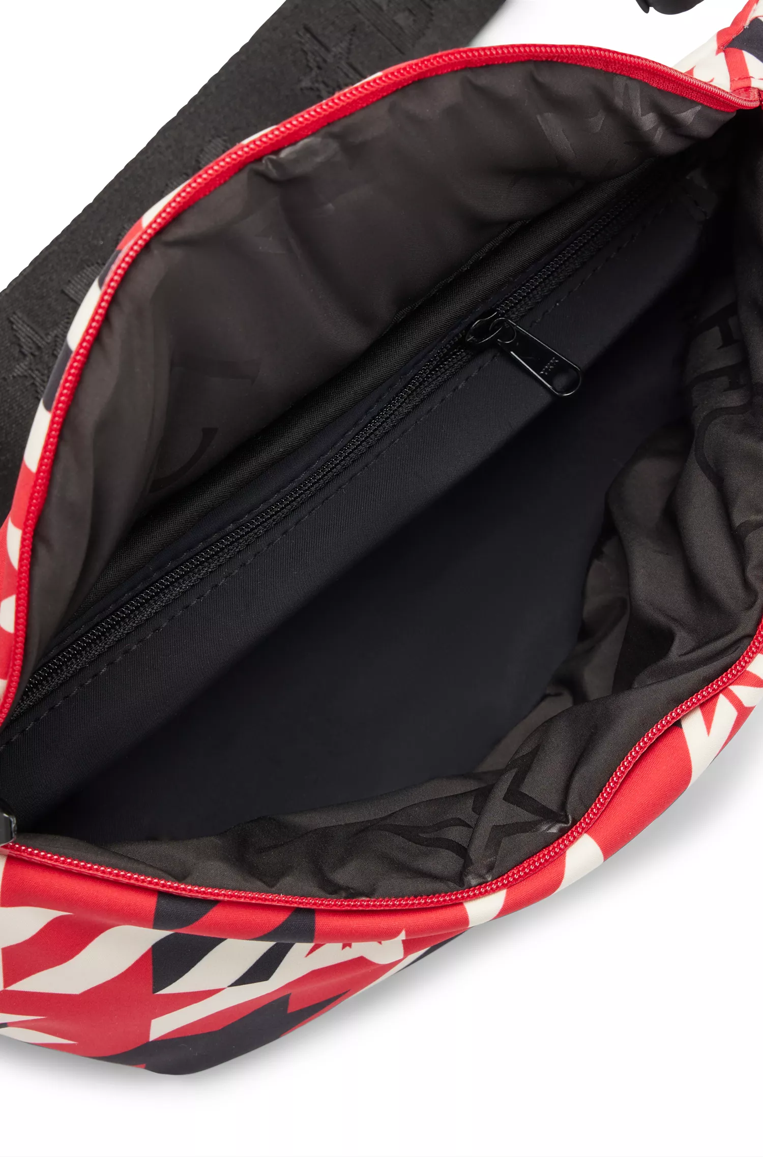 Bolsa de cintura BOSS Black-BOSS x Perfect Moment em tecido softshell com detalhes exclusivos da marca.