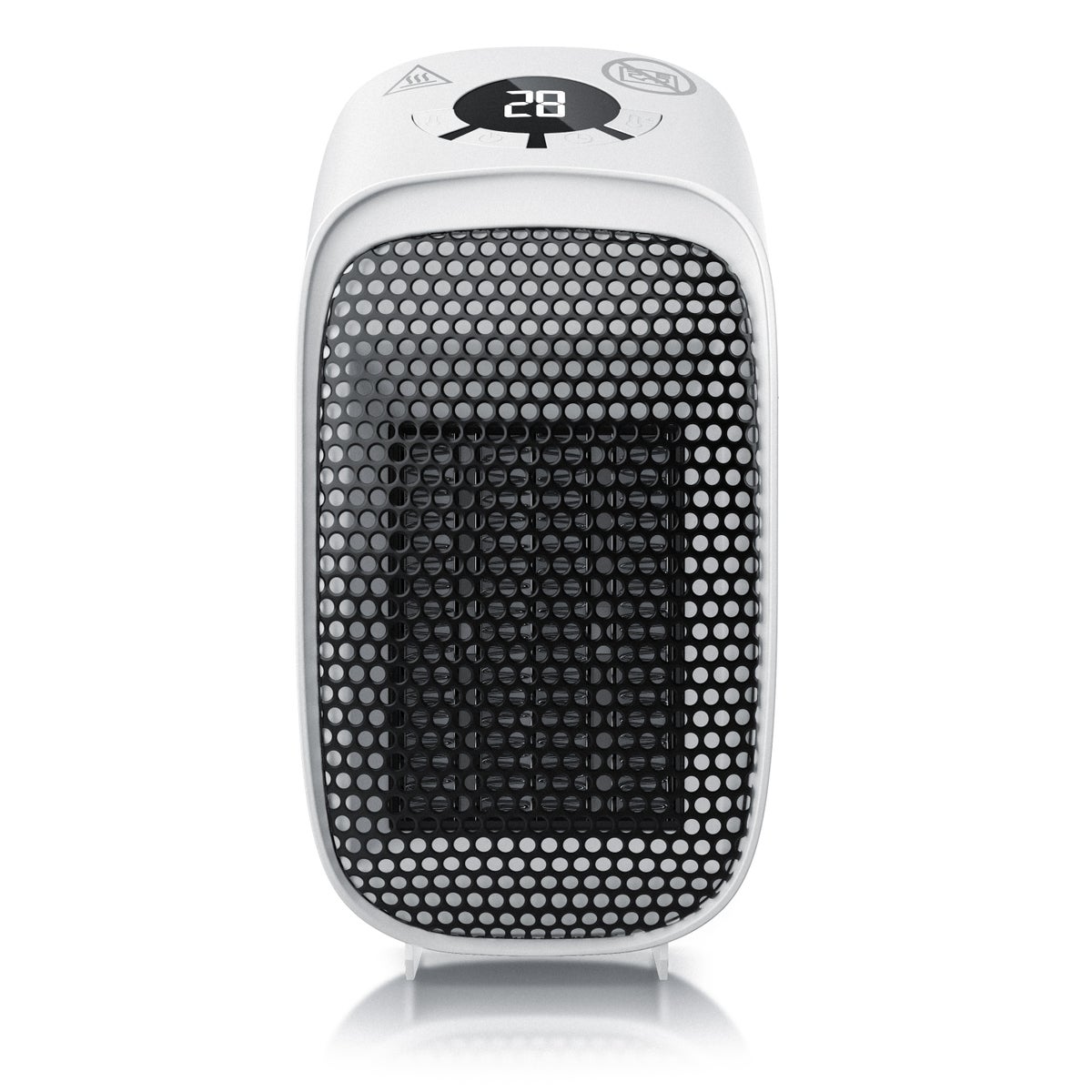 Brandson Plug-in ventilatorkachel met afstandsbediening en timer, 400W ventilatorkachel, oververhittingsbeveiliging, automatische uitschakeling, wit
