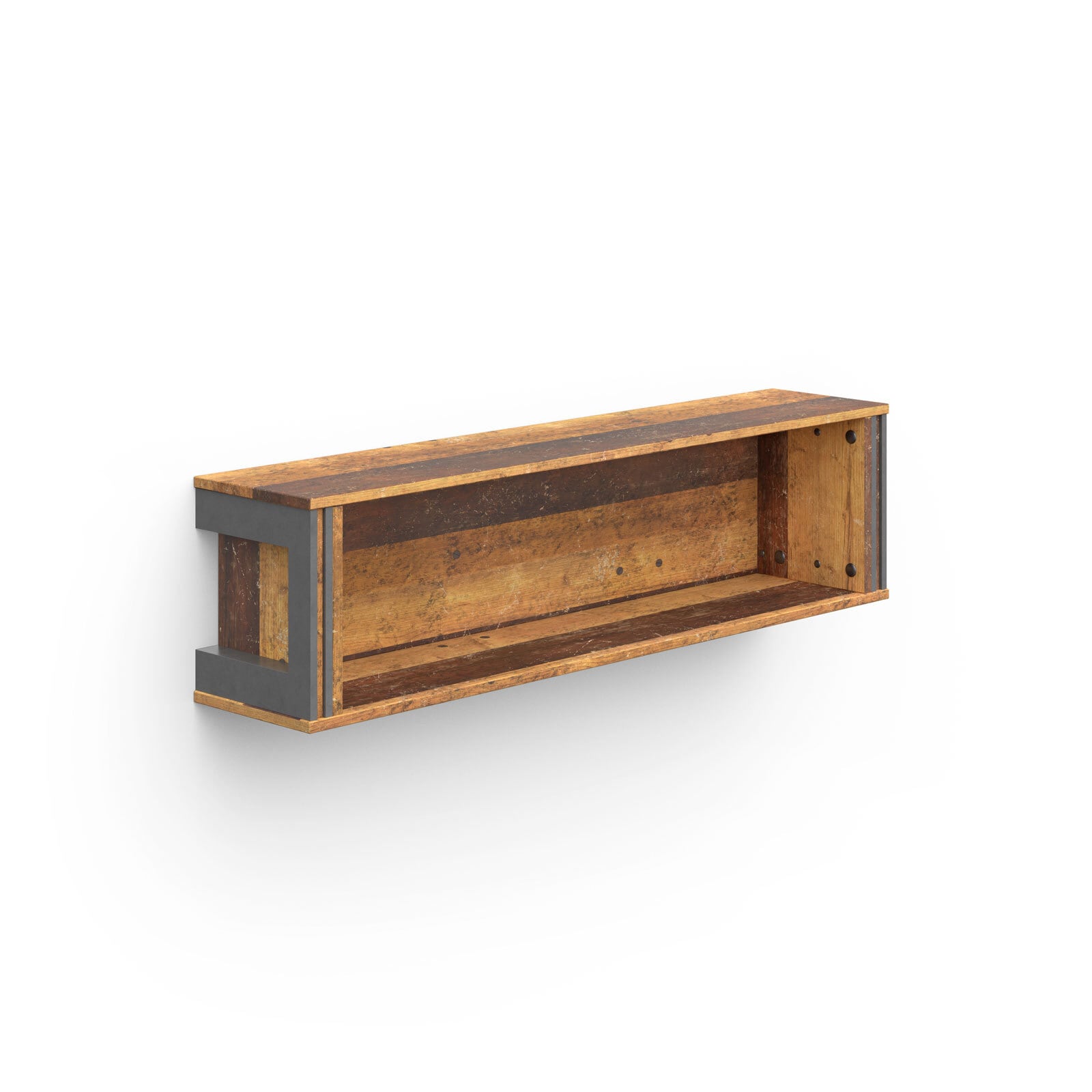 Wandregal Prime Braun/Grau 113 x 29 x 23 cm