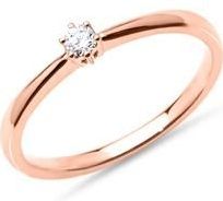 Verlovingsring in 14k roségoud met LAB grown Diamant