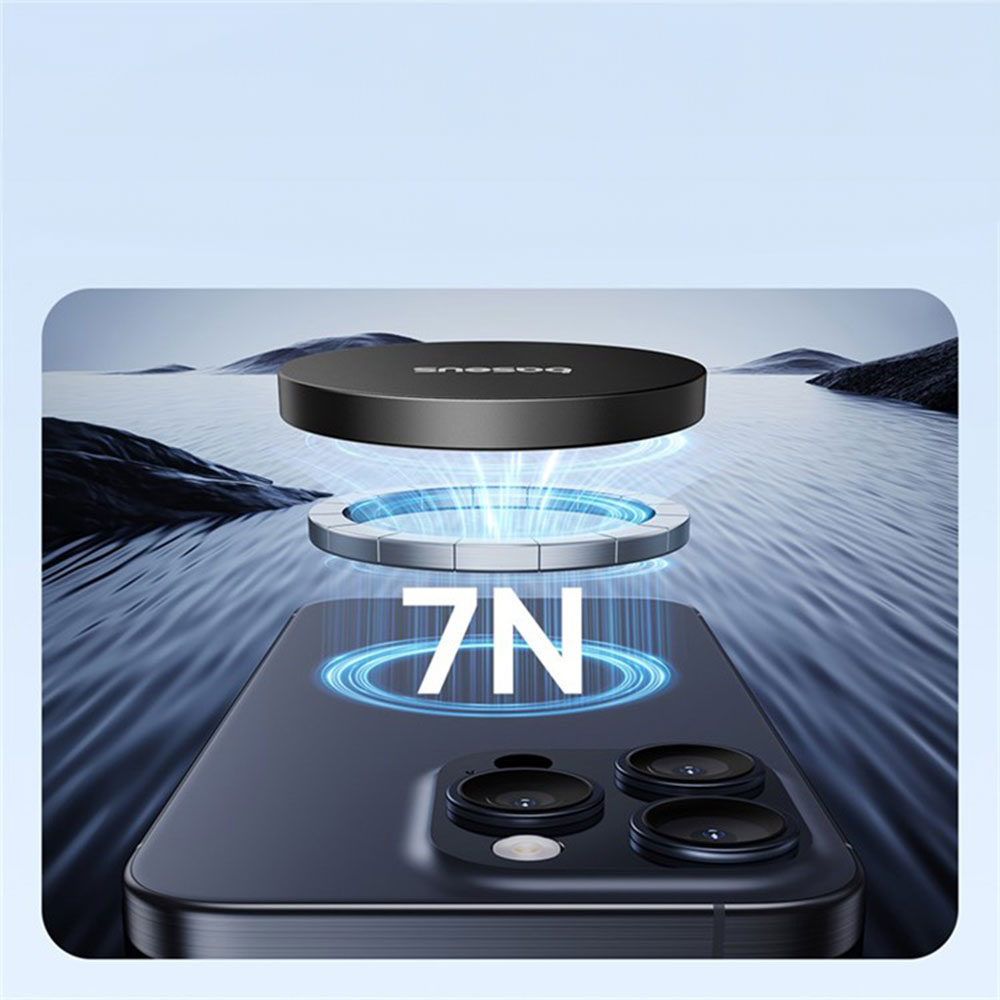 (1.5m) 15W Simple Mini4 USB C auf MagSafe Ladegerät Magnetischer Qi2 Wireless Charger - Schwarz