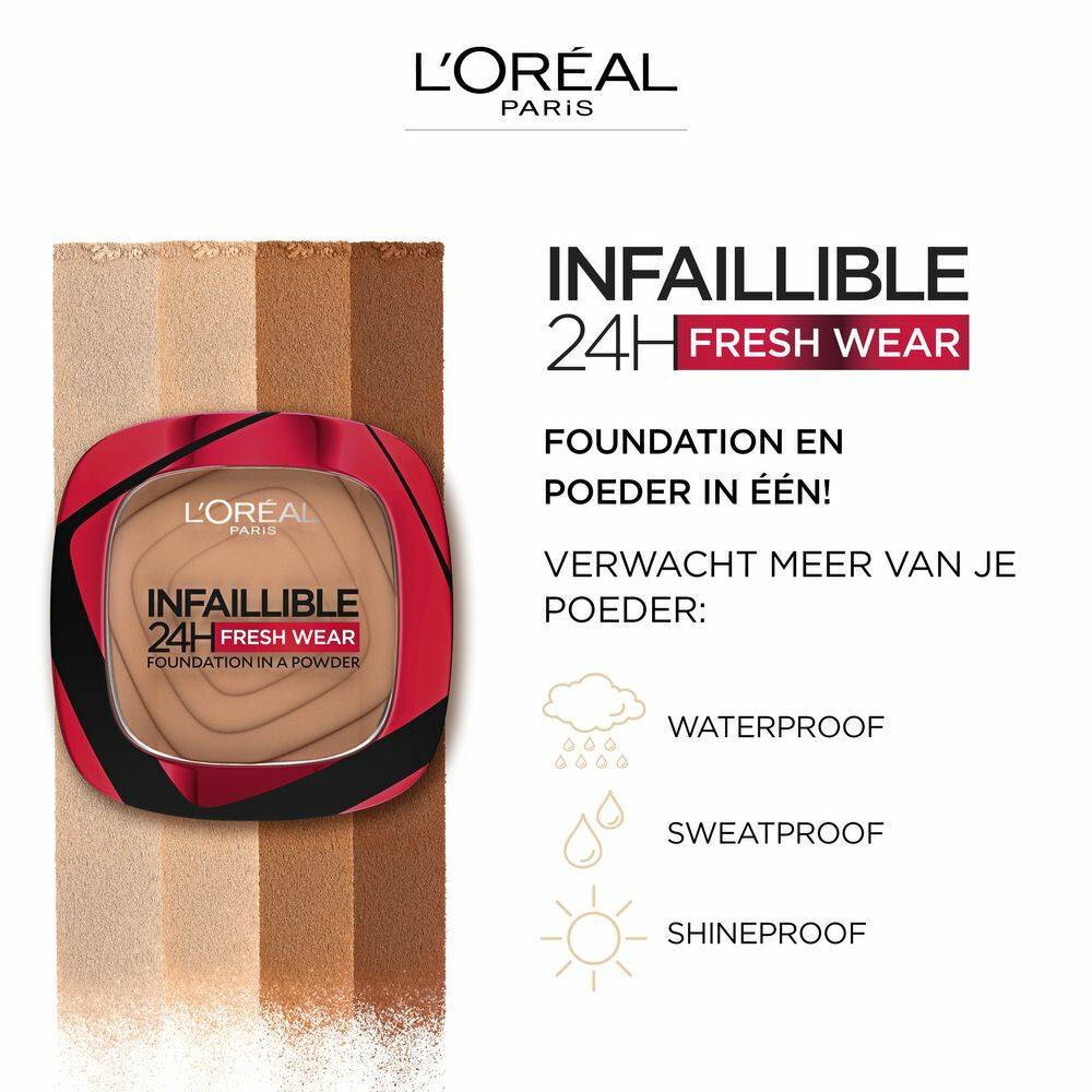 L'Oréal Infaillible 24H Fresh Wear Foundation Poeder 220 Sand8 gr