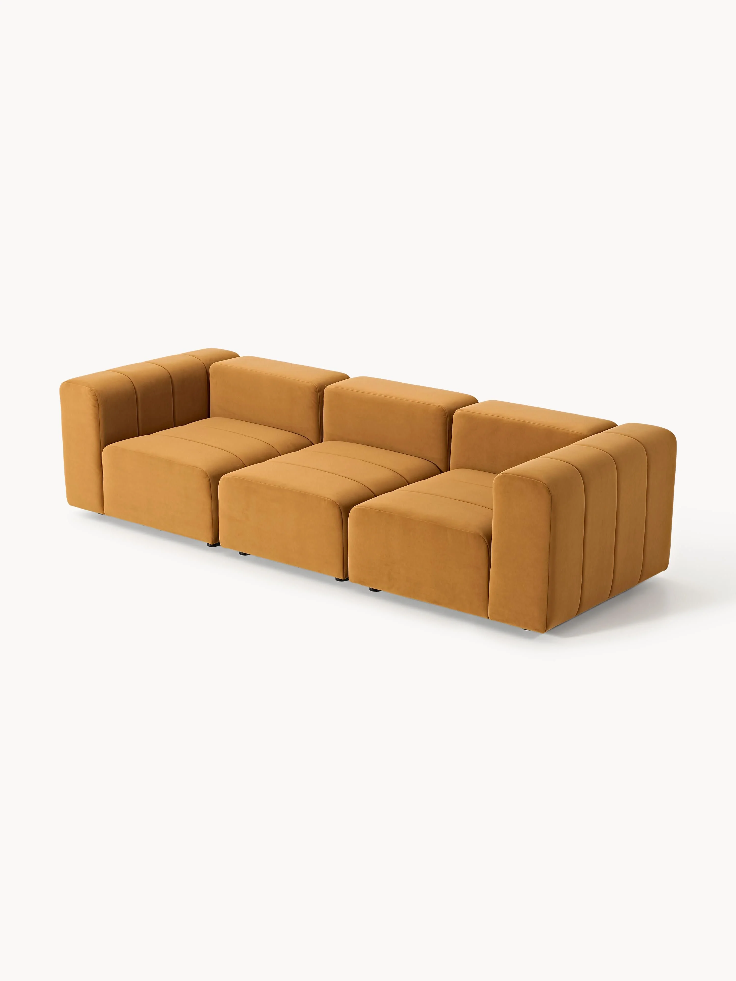 Fluwelen modulaire bank Lena (4-zits)