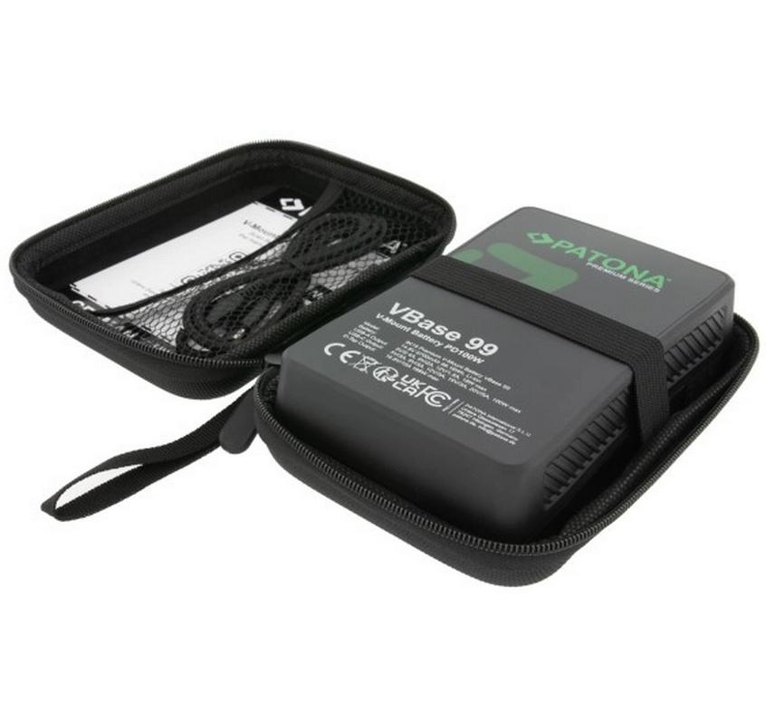 Digitalkamera-Akku VBase 99<br>Leistungsstarker Kameraakku mit USB-C Power Delivery