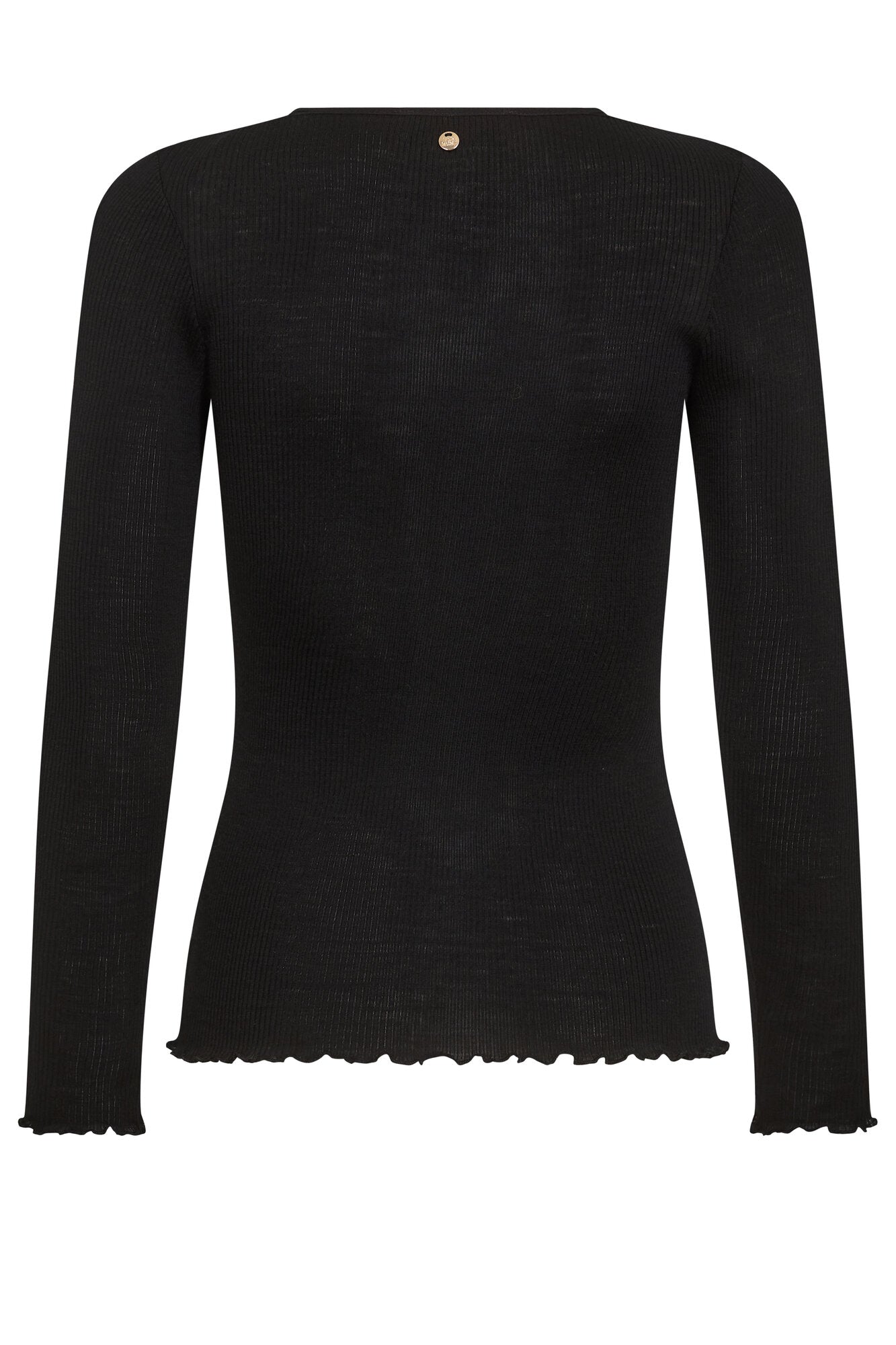 Mos Mosh  Elaine O-LS Seamless langærmet t-shirt - sort