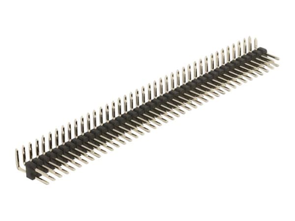 Delock - Pin header (40-pin, pitch 2.54 mm) - svart (en pakke 5)