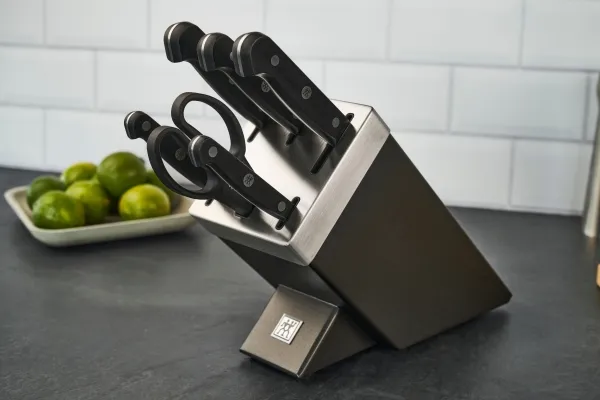 ZWILLING Gourmet, Kniv/bestik bloksæt, Plast, Rustfrit stål, Grå, Sort, Tyskland