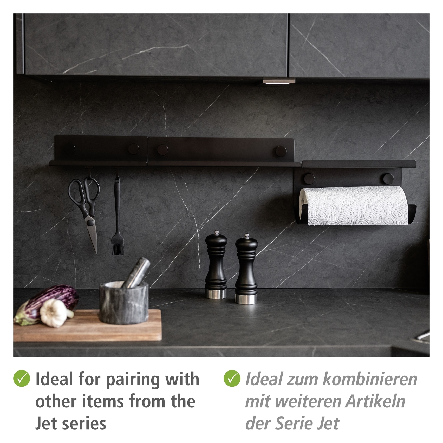 WENKO Küchenregal »Modell Jet S« Regal für die Wand, Industrial Style, pulverbeschichtetes Metall