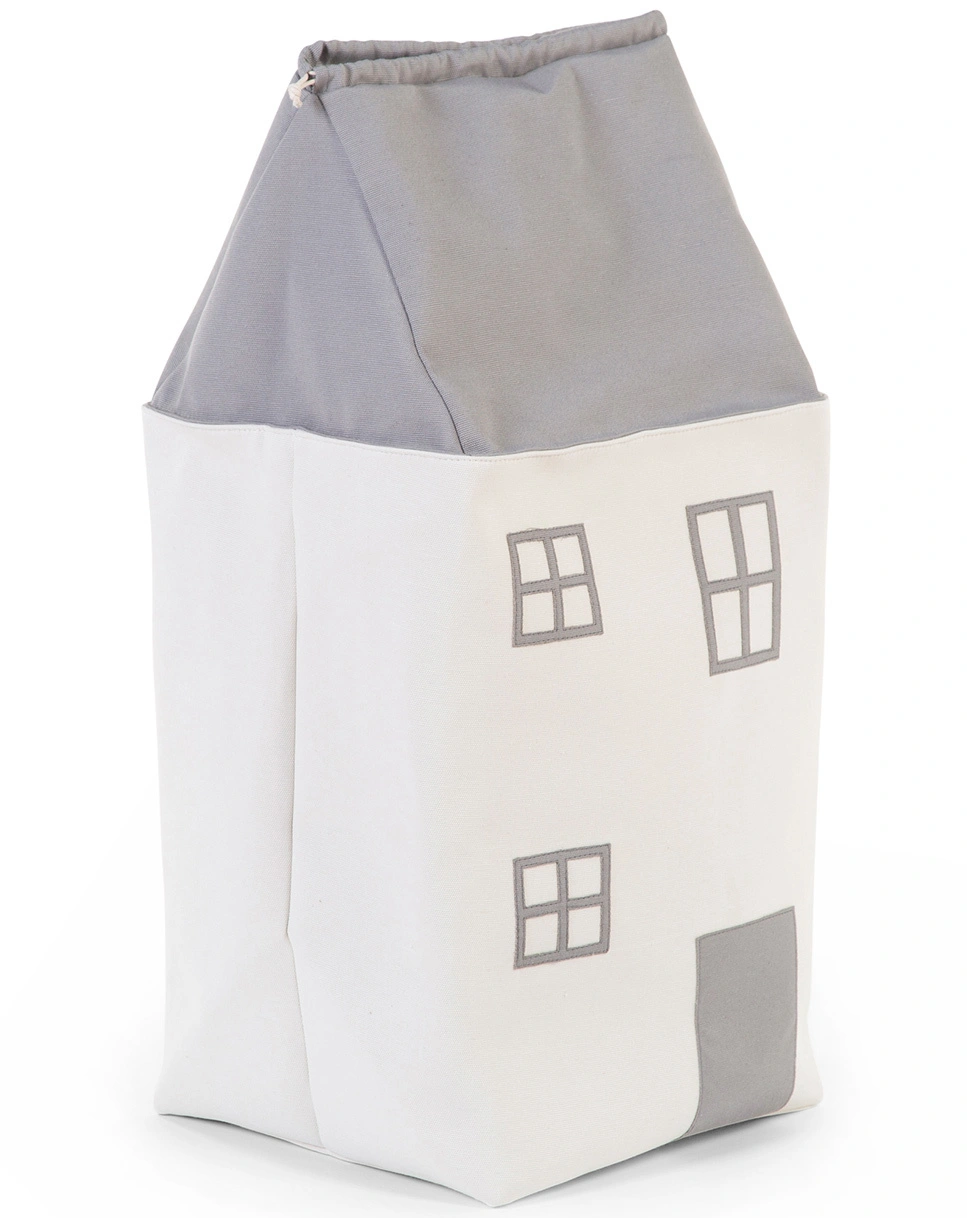Spielzeugtasche HAUS in ecru/grau