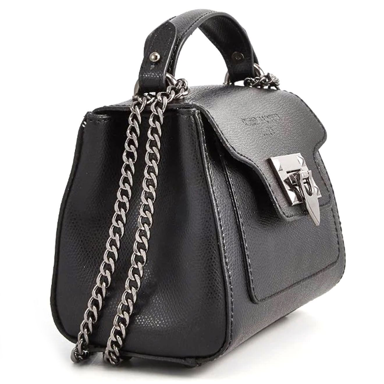 Christian Laurier Sac à bandoulière en Cuir Marceau noir - 17.5x7x14 cm