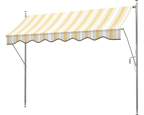 SOLUNA Concept klemzonnescherm (balkonzonnescherm) B: 200 cm Design 6288 Frame E6EV1 Zilver geëloxeerd Aandrijving links/rechts incl. slinger