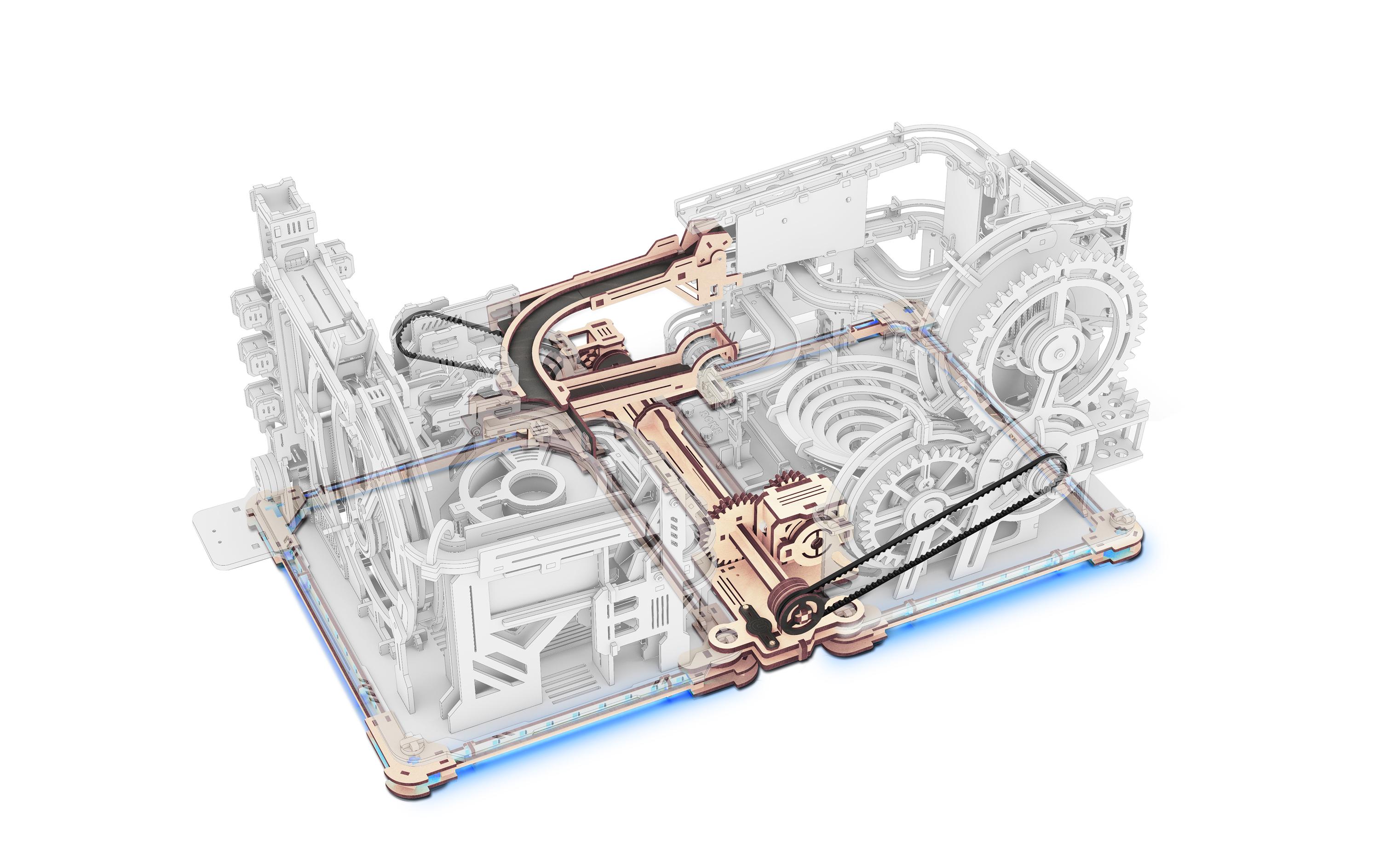 Bausatz Link Pack Marble Run3D-Puzzle aus lasergeschnittenen Holzteilen
