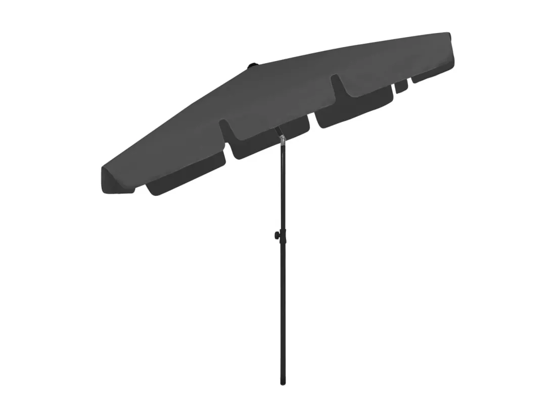 Parasol de plage anthracite 200x125 cm