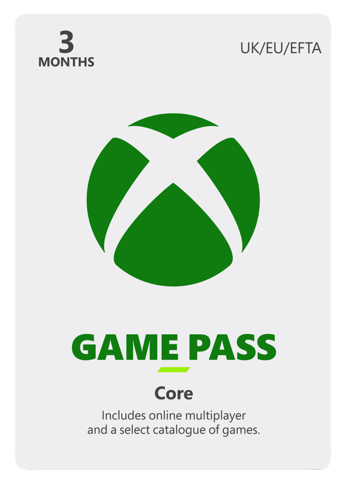 Xbox Game Pass Core - 3 Month Membership- Xbox One