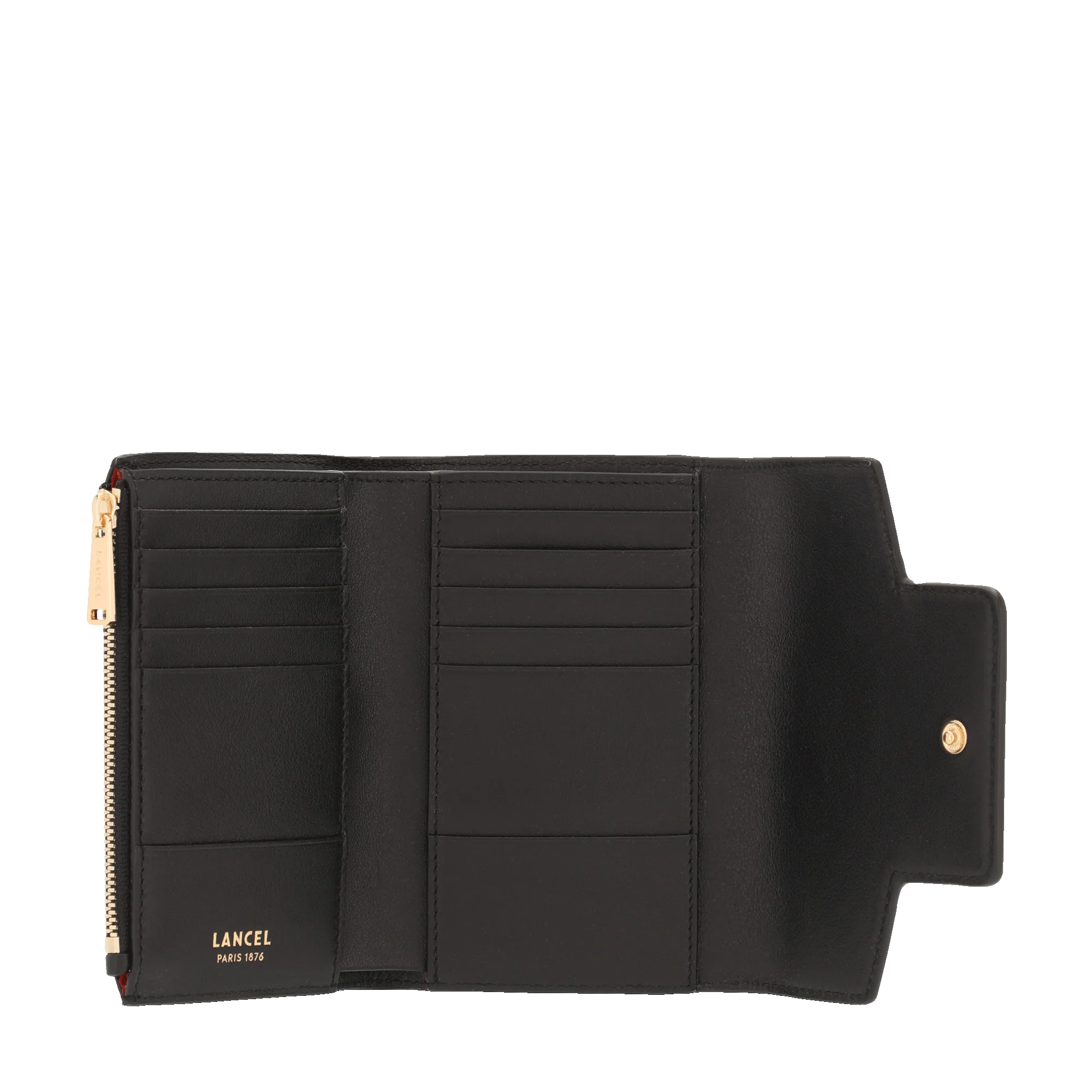 Portefeuille compact Roxane de Lancel-Noir/Doré