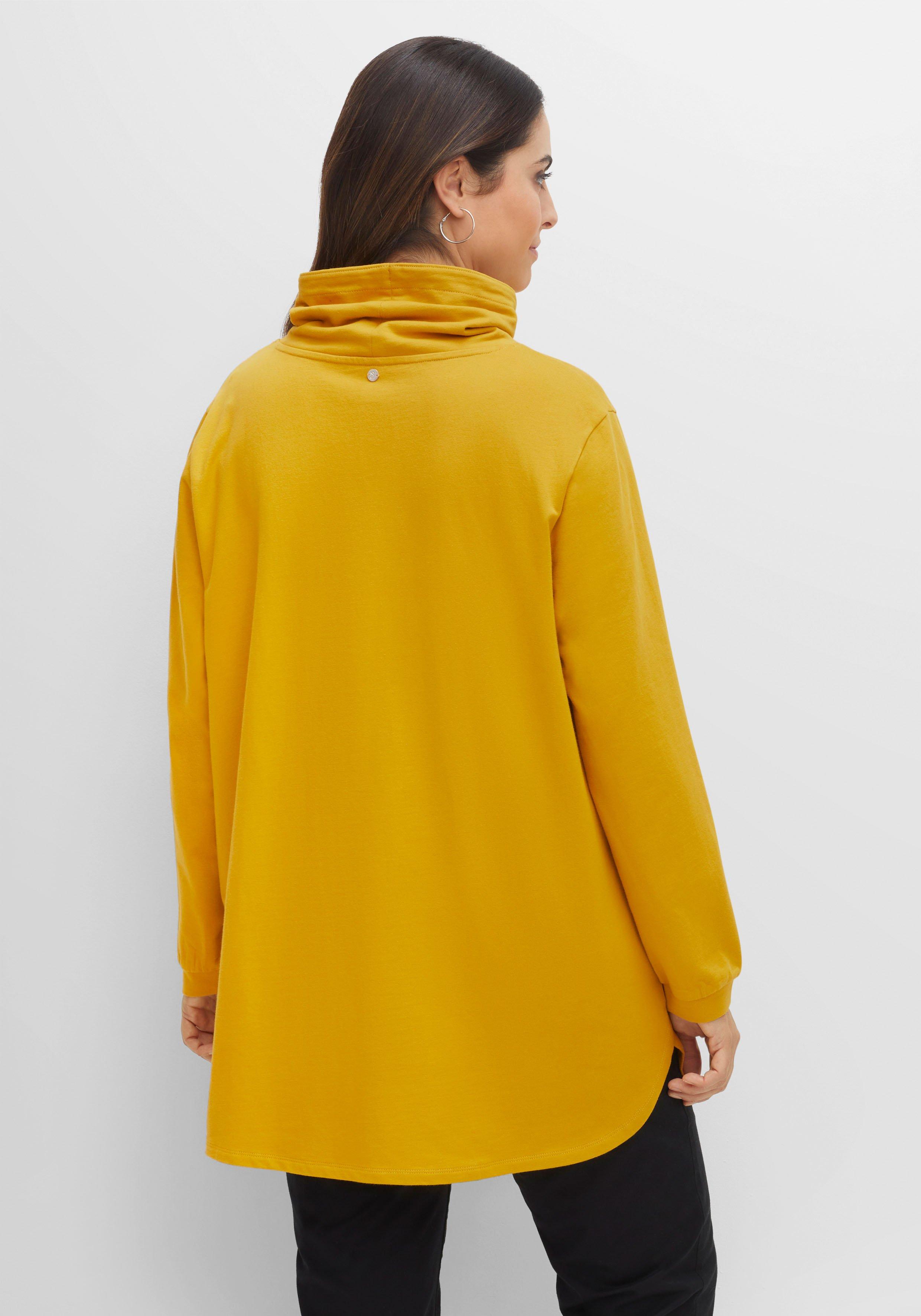 Sweatshirt mit hohem Kragen und Tunnelzug