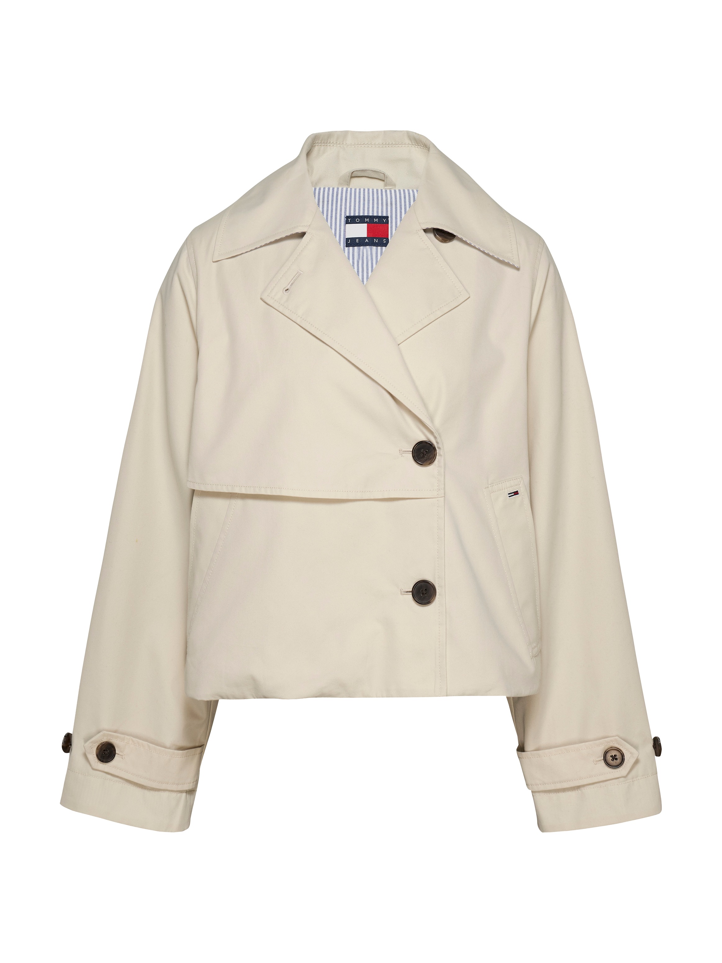 Tommy Jeans Kurzjacke »TJW SHORT TRENCH JACKET« mit kurzem Schnitt, mit Eingrifftaschen