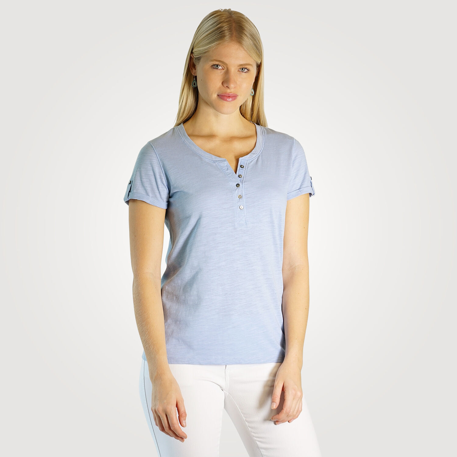 T-Shirt mit Knopfleiste