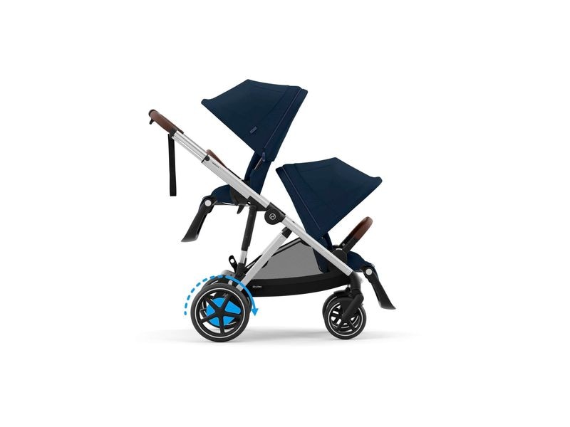 CYBEX Gold Kinderwagen eGazelle S Dunkelblau Elektrischer Kinderwagen mit 20 Kombinationen