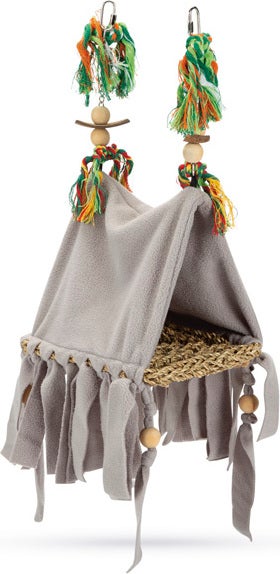 Beeztees vogelspeelgoed huis Ami grijs 23 x 13 x 15 cm