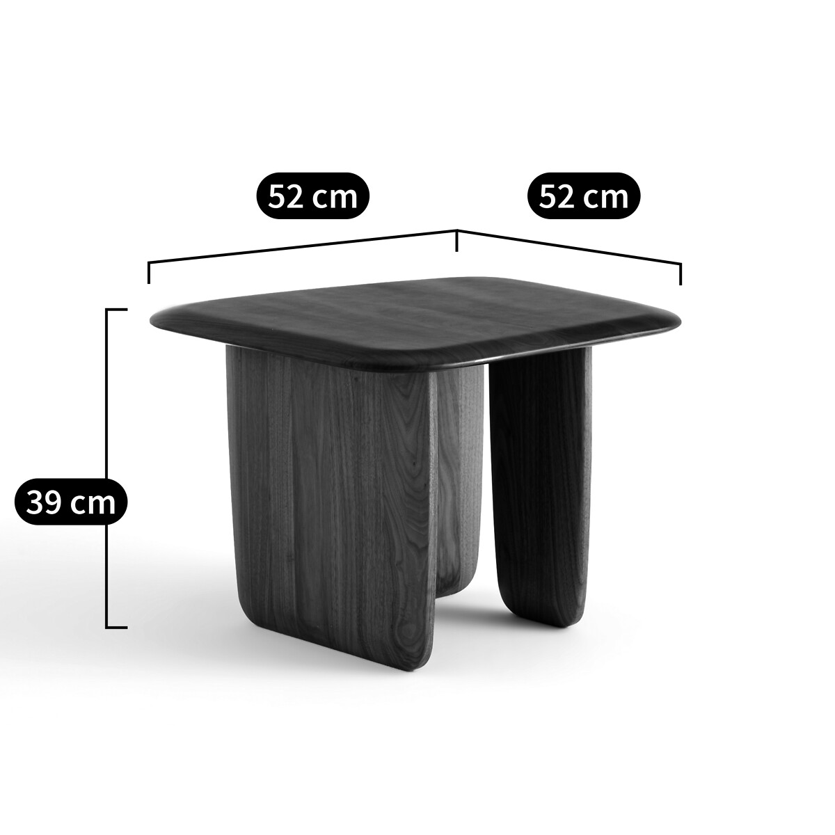 AM.PM<br>Mesa de centro em nogueira maciça, modelo pequeno, Iloss