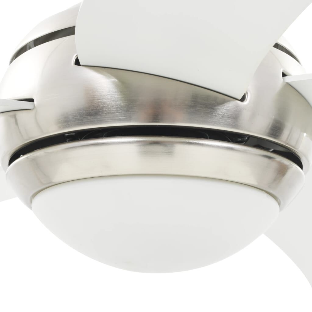 vidaXL Plafondventilator met lamp 128 cm wit