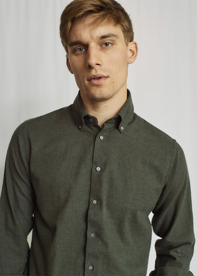 Bruun & Stengade BS Muriel Casual Modern Fit Shirt Army