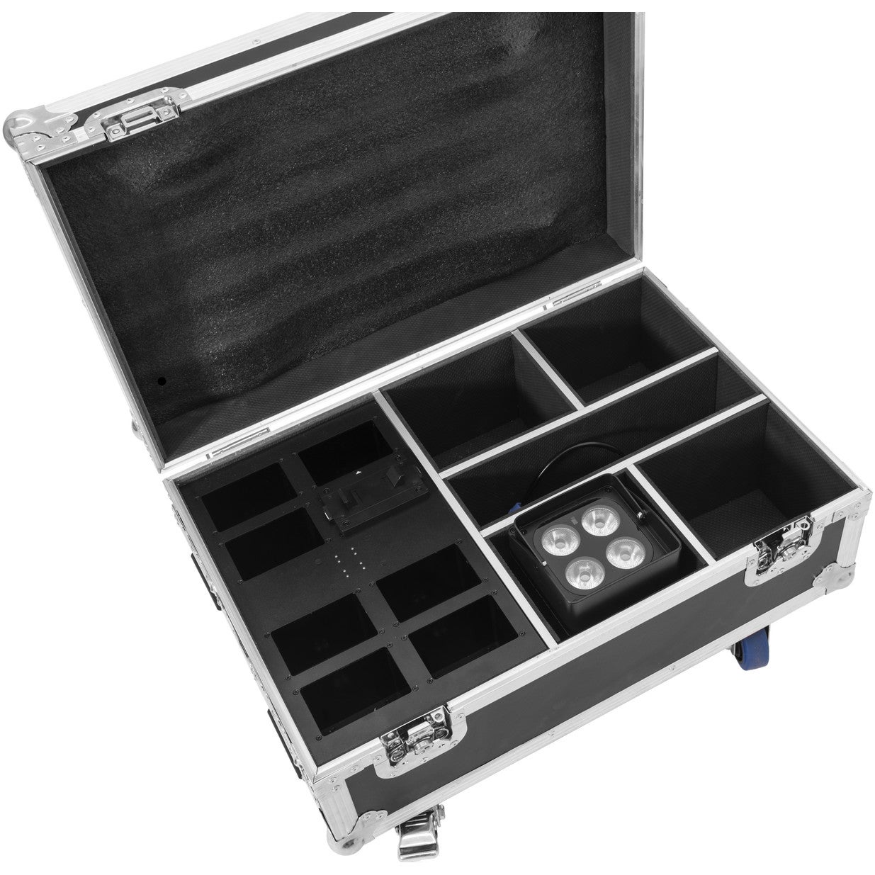 Roadinger Flightcase voor 4x AKKU IP UP-4 Plus HCL Spot