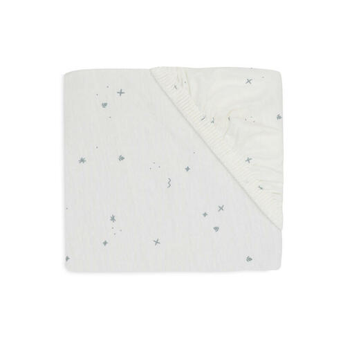 Drap housse jersey 50x90cm Twinkling - Sea green - JOLLEIN