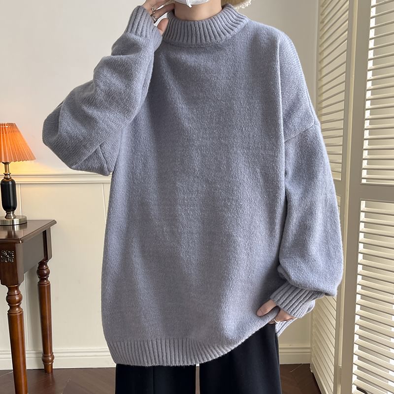 Priam - Mock Neck Effen Oversized Trui