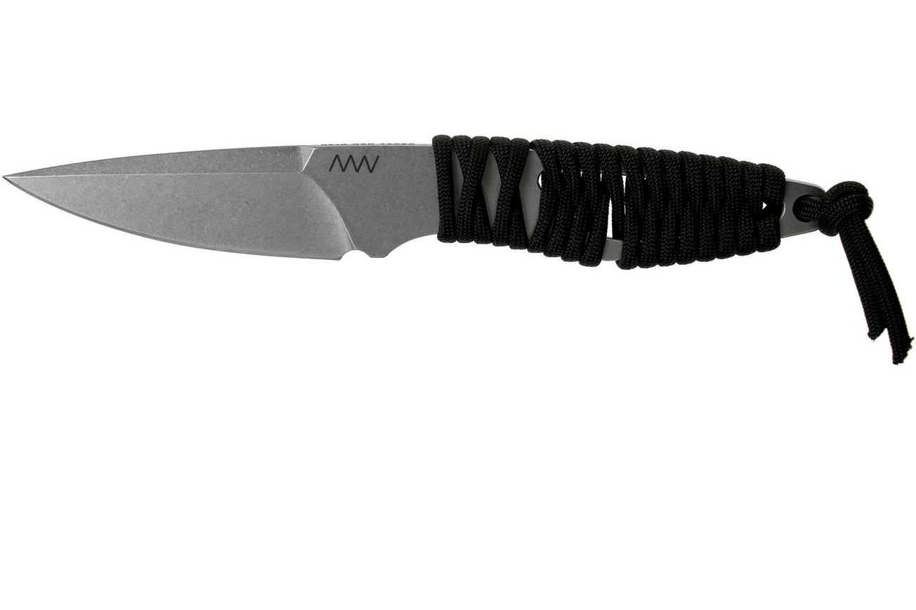 ANV P100 Sleipner, Black Paracord P100-002, Black Kydex Sheath, nekmes