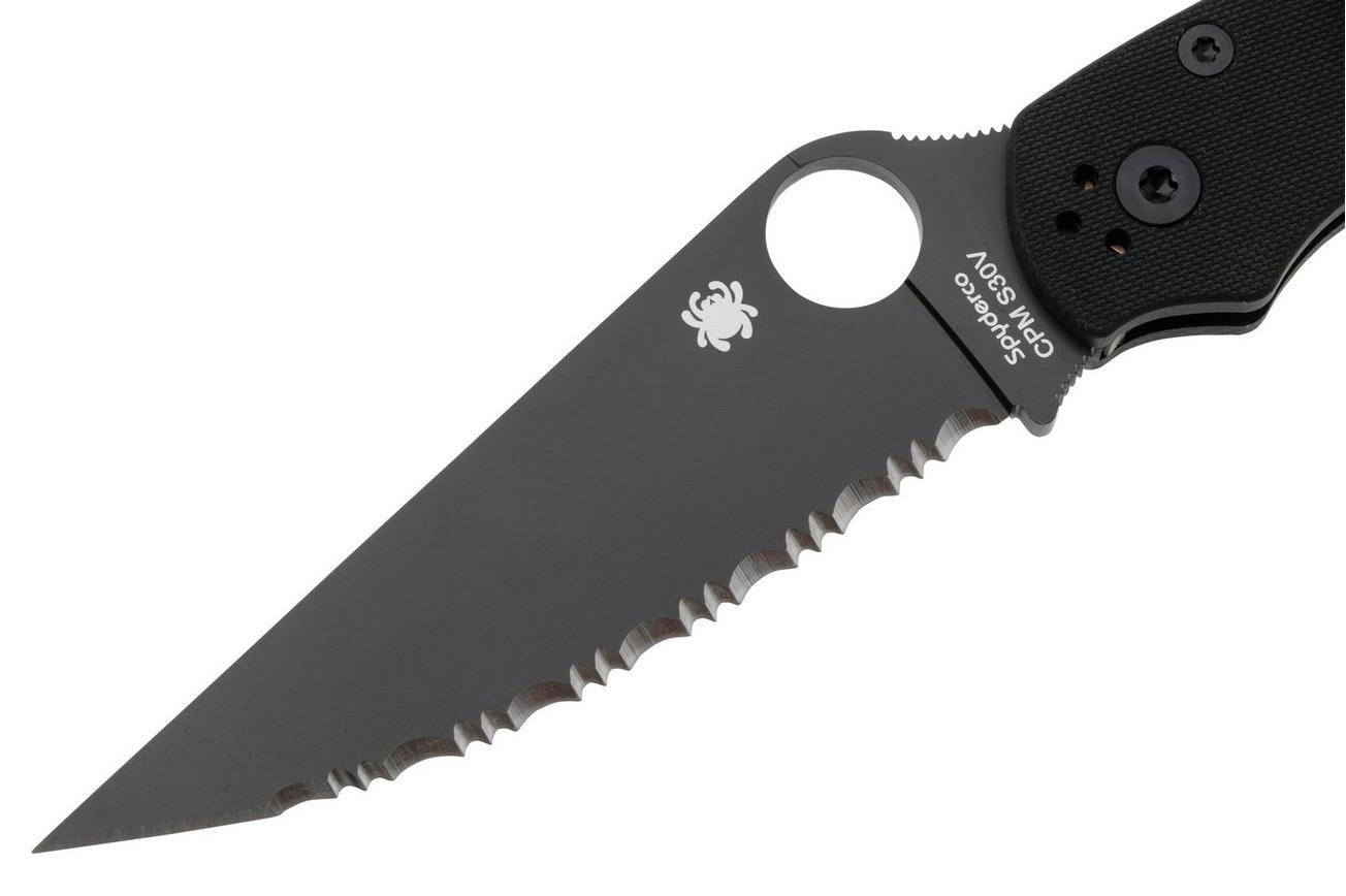 Spyderco Military 2 Black C36GSBK2 Black G10, serrated zakmes