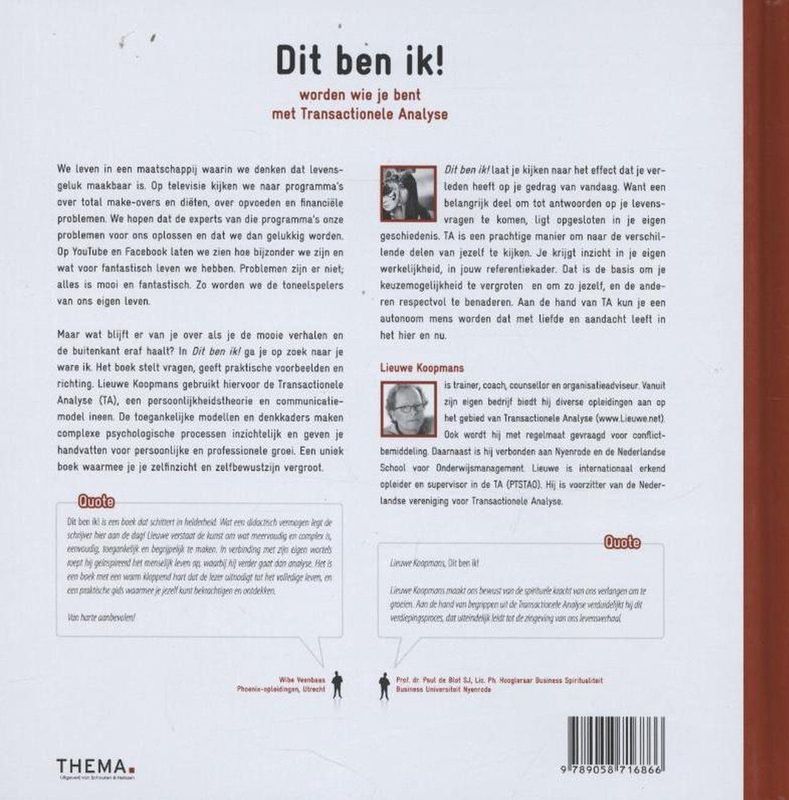 Boek - Dit ben ik - Lieuwe Koopmans - Persoonlijkheidsanalyse