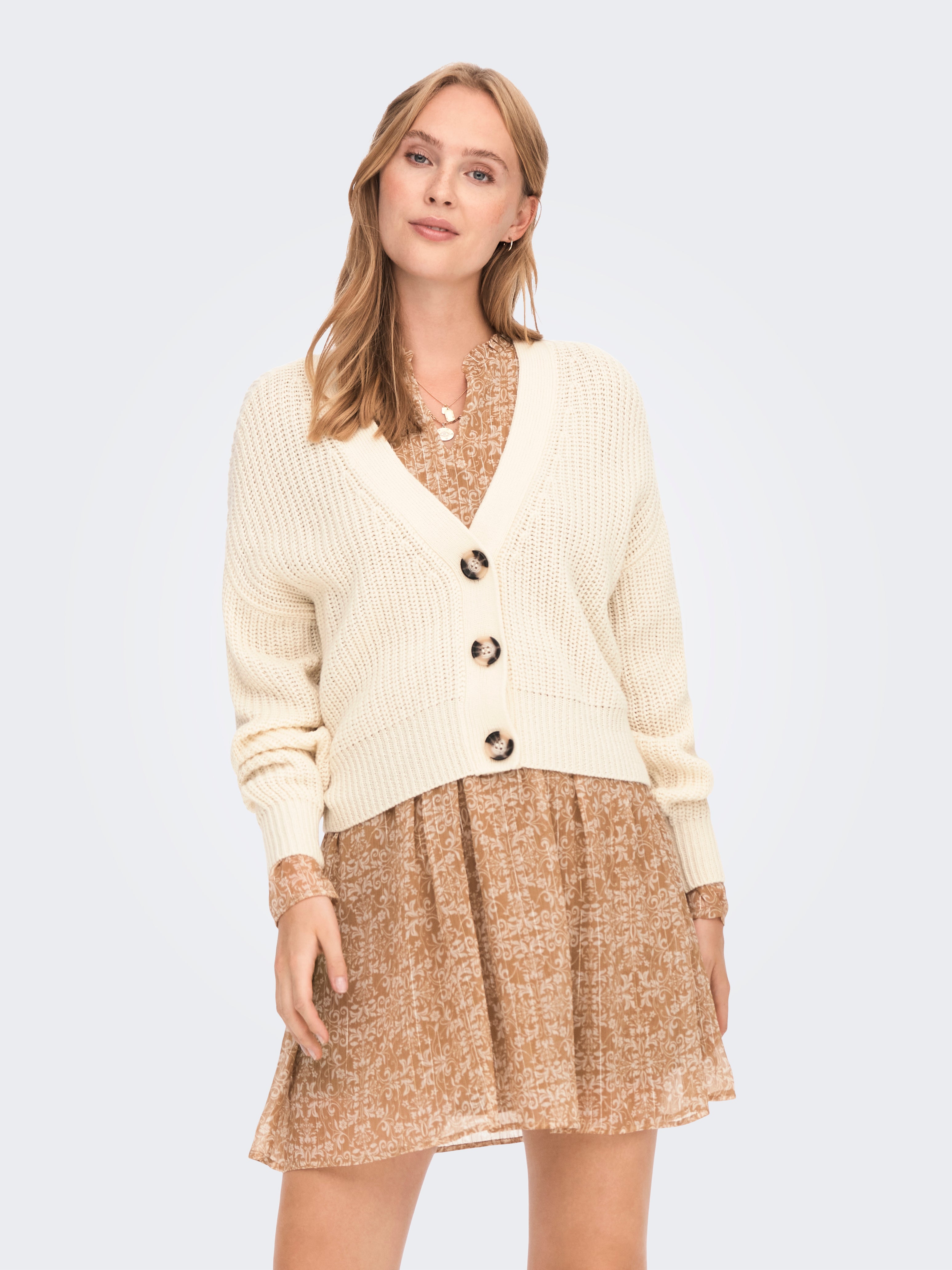 JDYJUSTY Strickjacke Eggnog