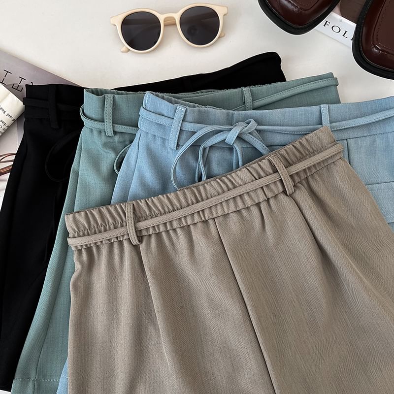 Babique - Hoge taille effen asymmetrische skort