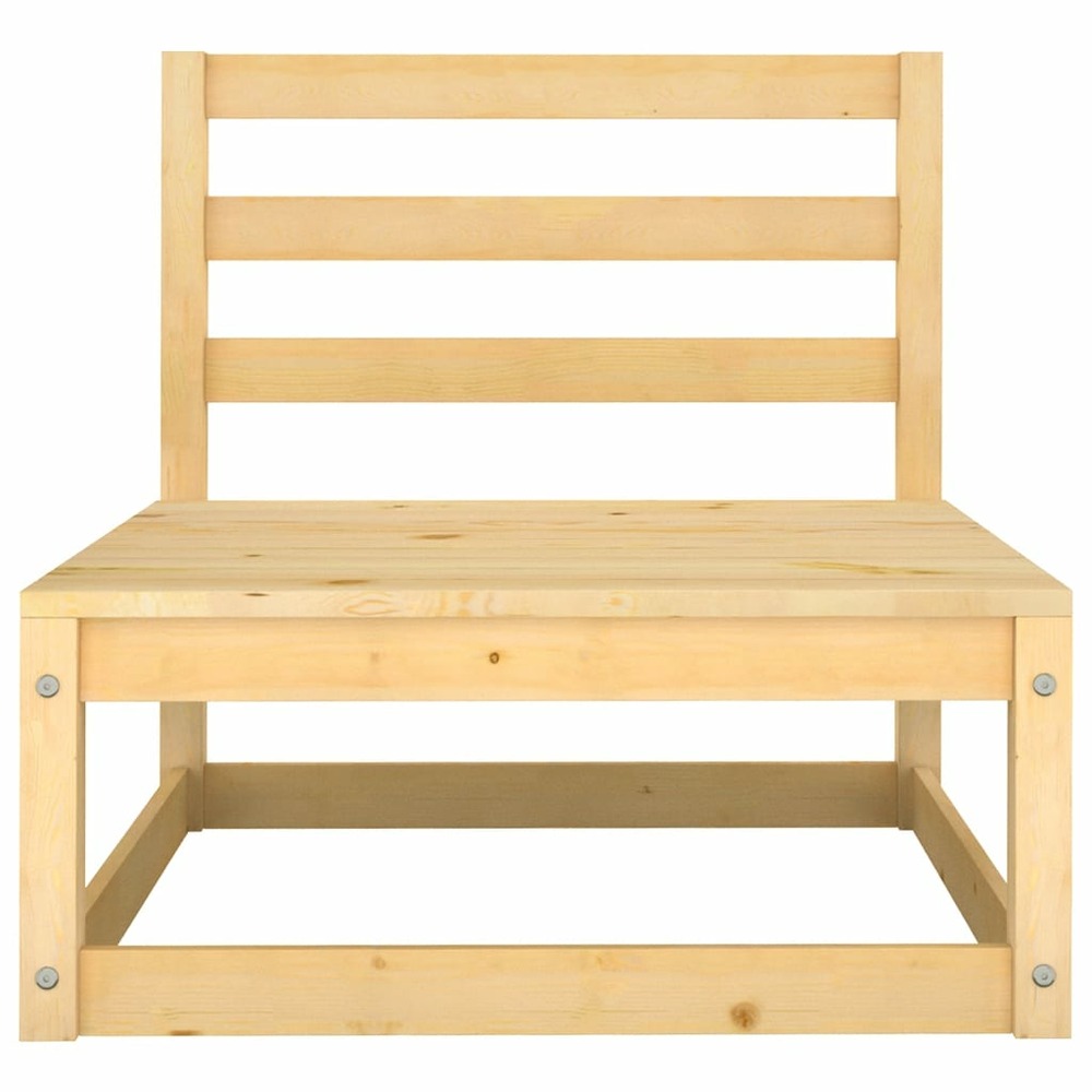 Salon de jardin meuble d'extérieur ensemble de mobilier 7 pièces bois de pin massif