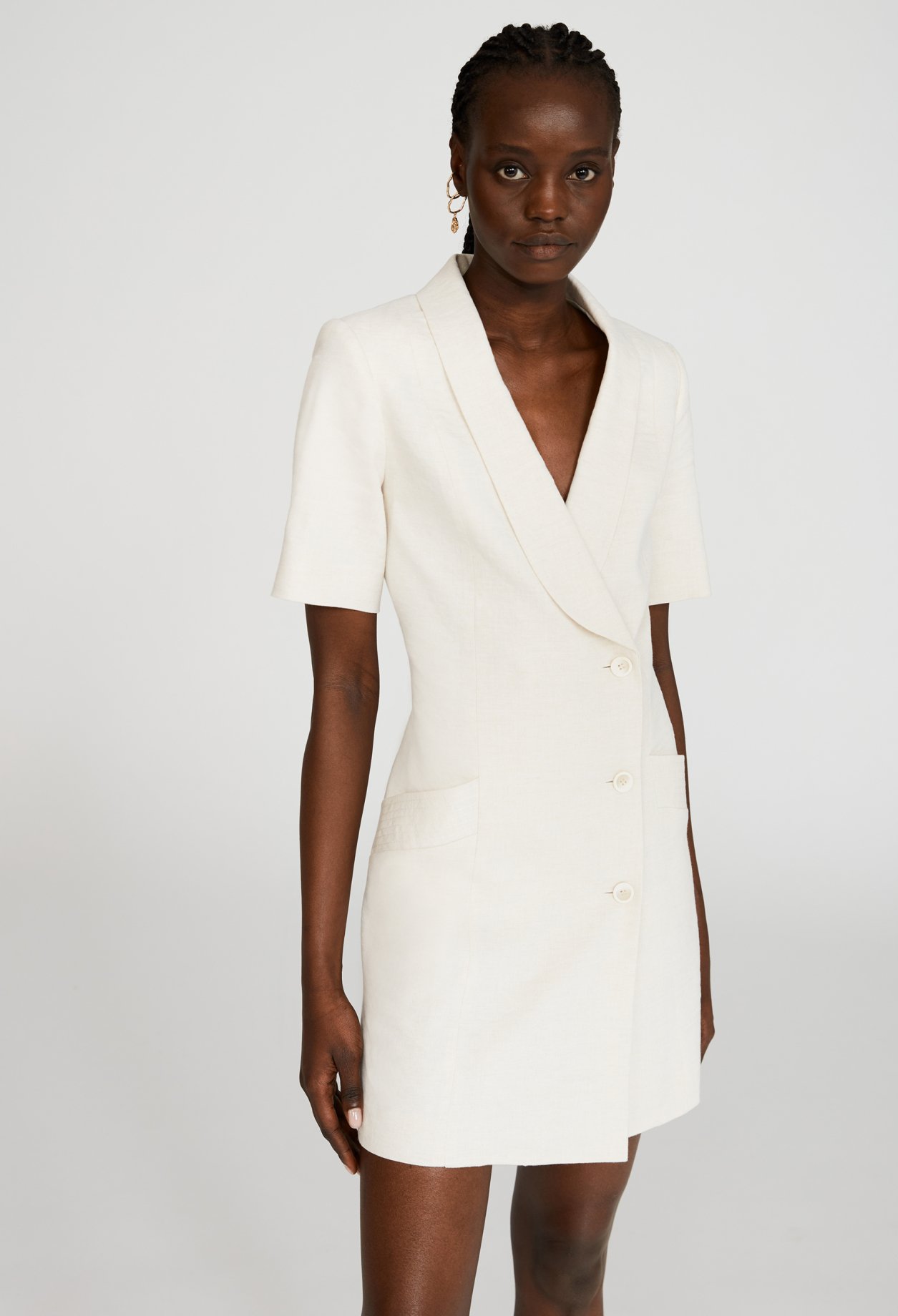 Robe tailleur ecrue