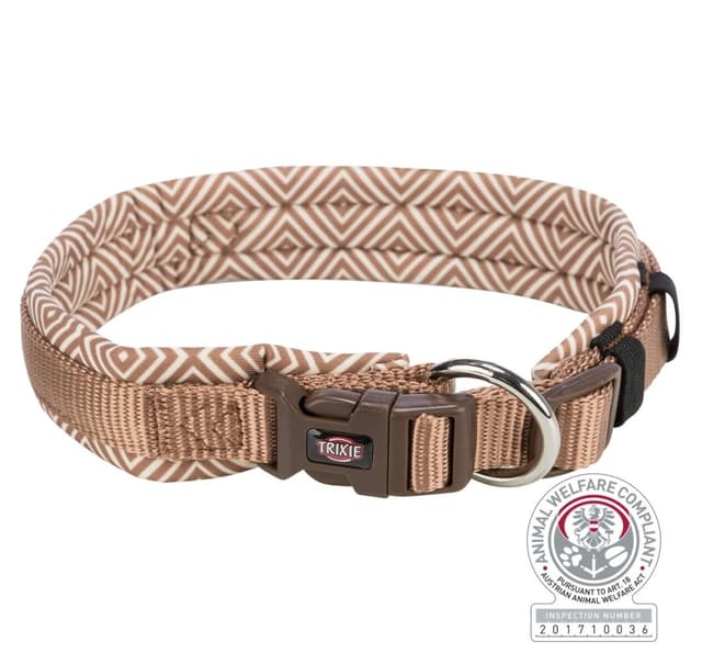 Premium krave, ekstra bred neopren polstring, L–XL: 56–62 cm/25 mm, boho diamant