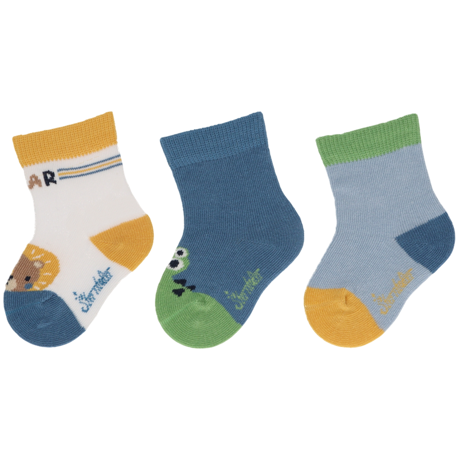 Sterntaler Baby-Socken 3er-Pack Löwe weiß