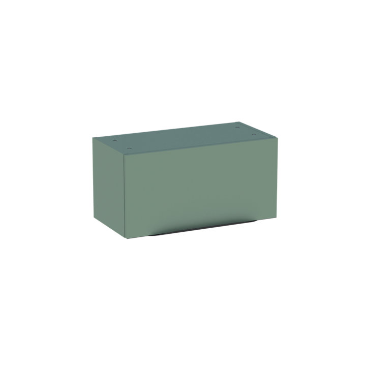 Meuble de rangement salle de bains haut Pamili vert sauge mat 60 cm