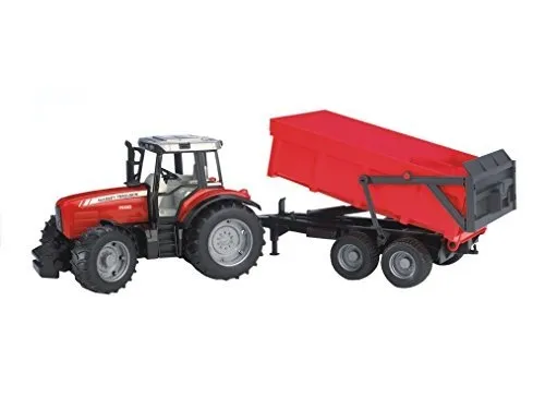 Bruder Massey Ferguson 7480 tractor with tipping trailer toy