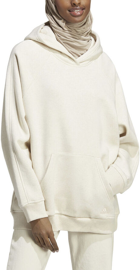 adidas ALL SZN Fleece Boyfriend hættetrøje Hvid
