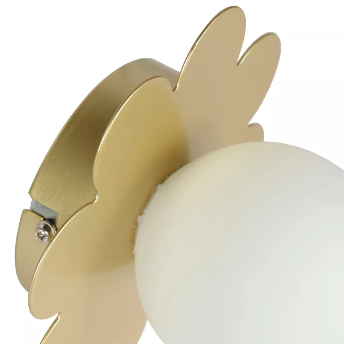 Applique murale métal (D15 cm) Fleur nacrée Dorée
