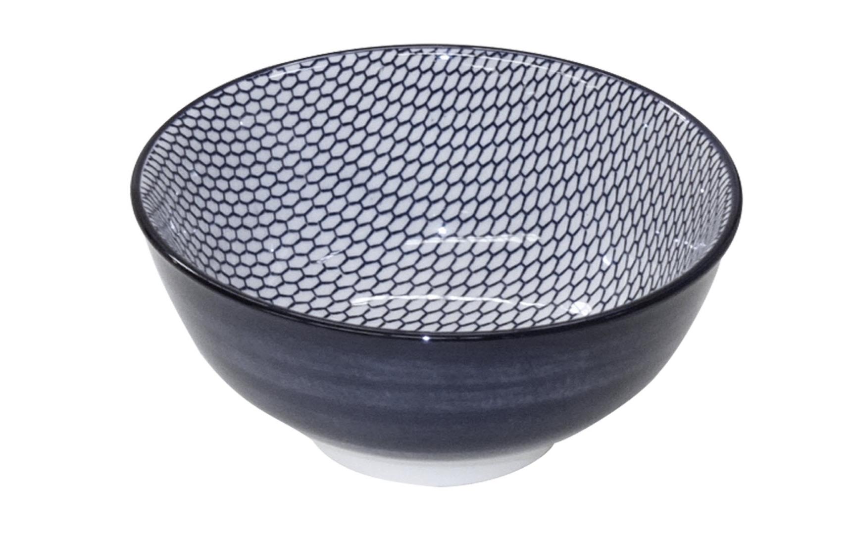 Schale Zen Kacheln Ø 21 cm, 1 Stück, Blau/WeissSchüssel