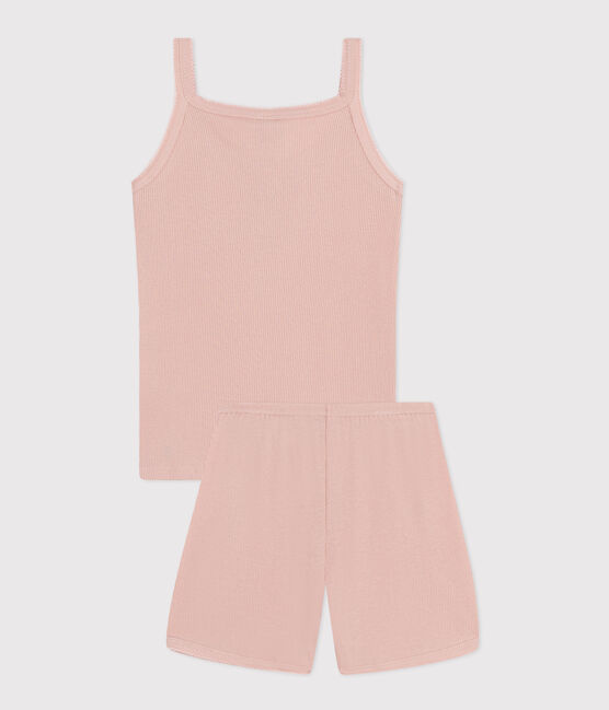 Pyjama short et débardeur uni en coton et lyocell enfant