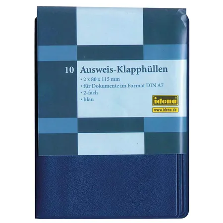 Idena Ausweis-Klapphülle, blau, A7