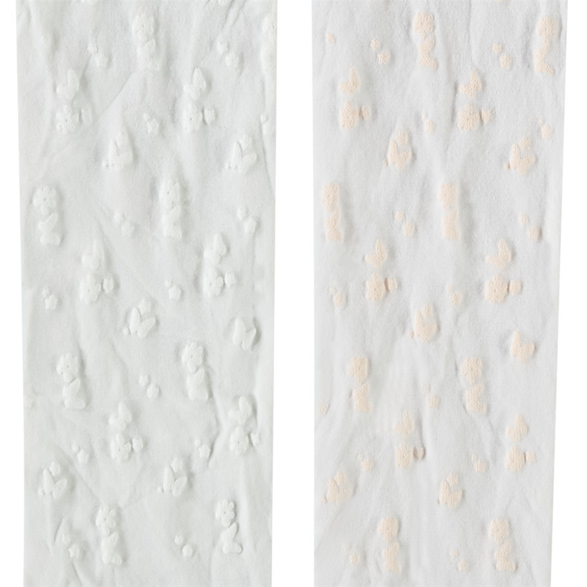 Lot de 2 collants fins motifs floraux en relief pour bébé fille