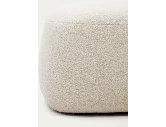 LF - Pouf Repose pied Martina bouclette écru