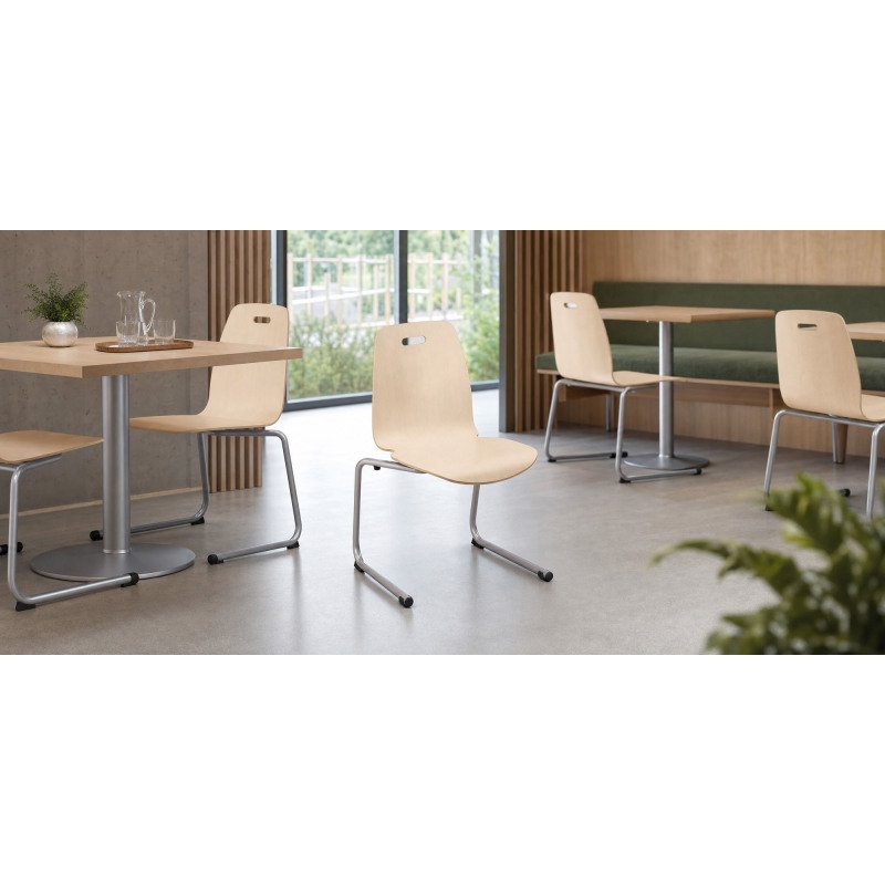 Chaise appui sur table VILMA - piètement luge