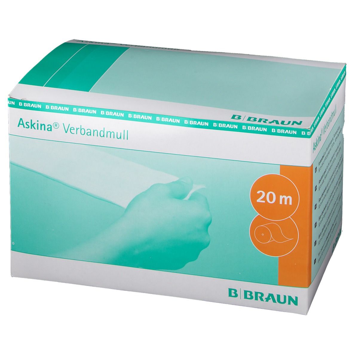 Askina® Verbandmull 10 cm x 20 m unsteril 8 lagig